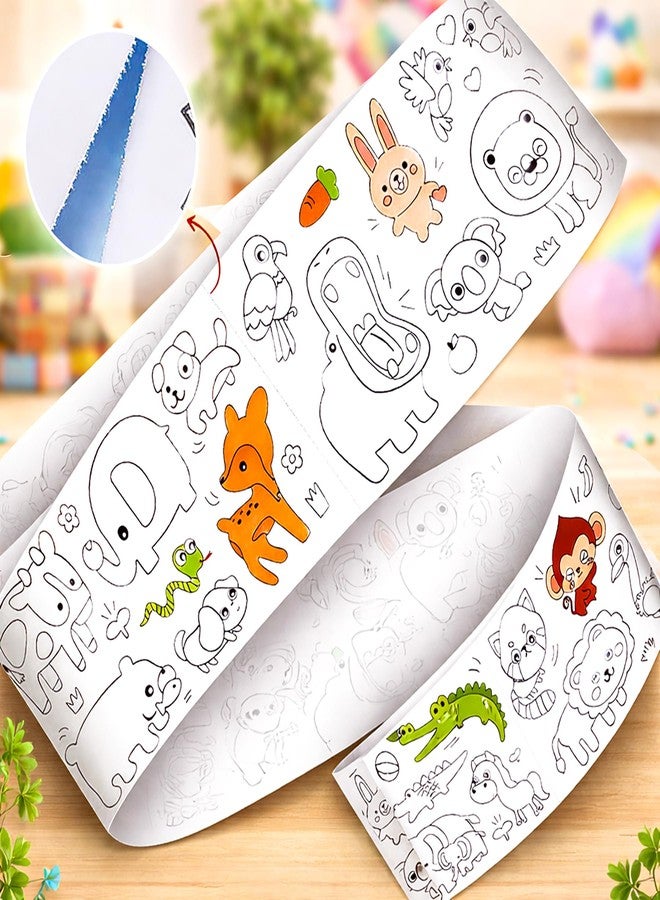 ويش كي ورق تلوين ورسم للأطفال من ويشكي، عبوة من 4 لفات بطول 3 أمتار، ورق تلوين كبير للأطفال الصغار، ورق رسم وتخطيط إبداعي للأطفال من عمر 3 سنوات فما فوق - Image 3